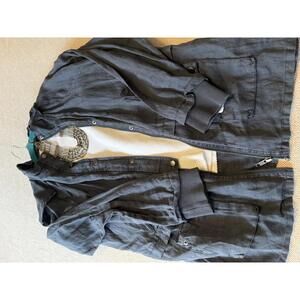 Michael Stars Navy Blue Hooded Jacket Size L